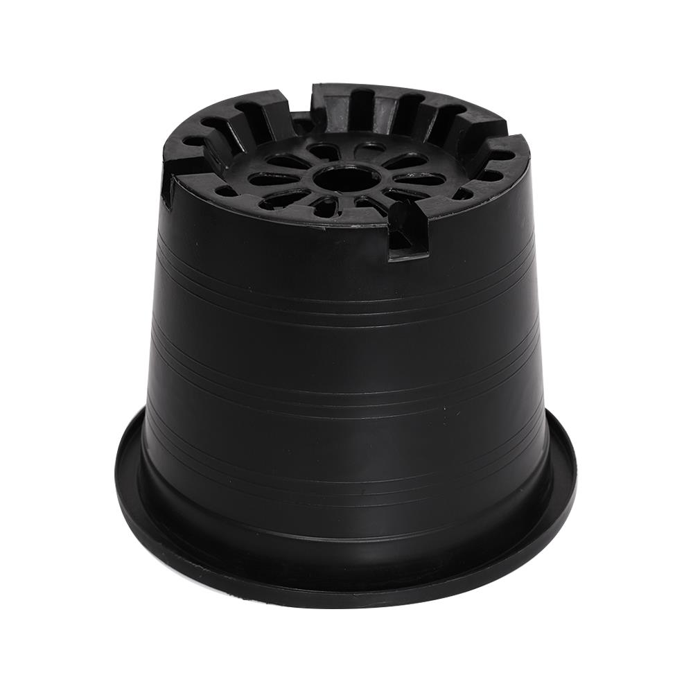 กระถางพลาสติกปากกลม PNP 6 นิ้ว สีดำ แพ็ก 50 ชิ้น