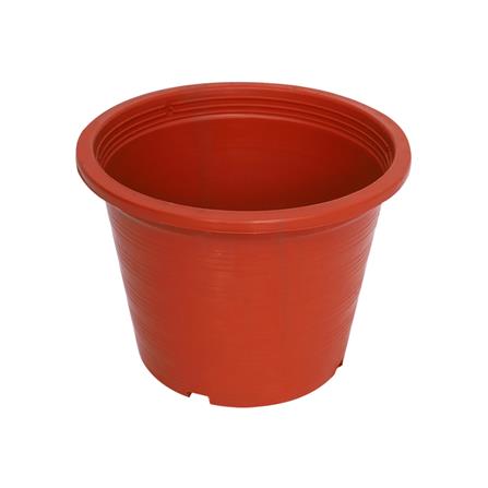 กระถางพลาสติกปากกลม PNP 8 นิ้ว สีอิฐ_0