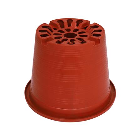 กระถางพลาสติกปากกลม PNP 8 นิ้ว สีอิฐ_1