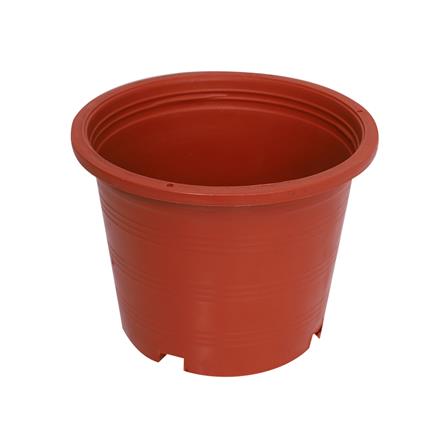 กระถางพลาสติกปากกลม PNP 6 นิ้ว สีอิฐ_0