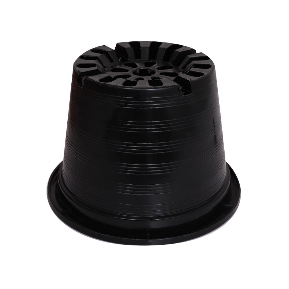 กระถางพลาสติกปากกลม PNP 10 นิ้ว สีดำ