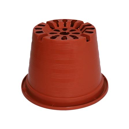 กระถางพลาสติกปากกลม PNP 10 นิ้ว สีอิฐ_1