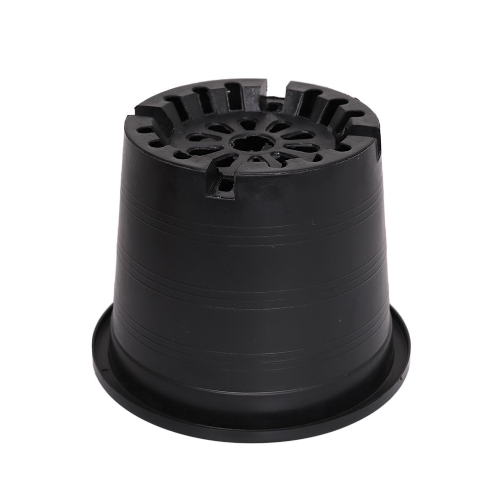 กระถางพลาสติกปากกลม PNP 6 นิ้ว สีดำ