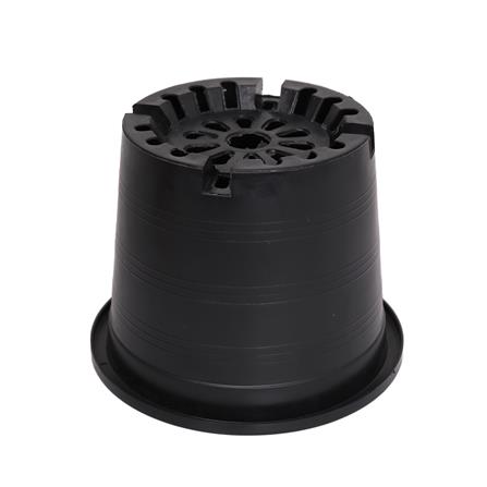 กระถางพลาสติกปากกลม PNP 6 นิ้ว สีดำ_1