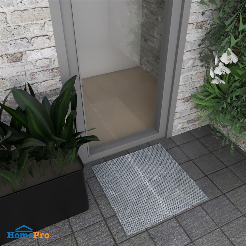 พรมเช็ดเท้าดักฝุ่น HOME LIVING STYLE JOINT 29X29 ซม. สีเทา