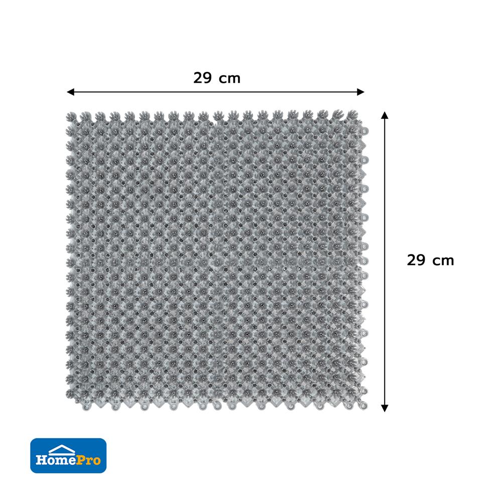 พรมเช็ดเท้าดักฝุ่น HOME LIVING STYLE JOINT 29X29 ซม. สีเทา