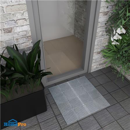 พรมเช็ดเท้าดักฝุ่น HOME LIVING STYLE JOINT 29X29 ซม. สีเทา_3