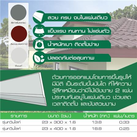 ไม้เชิงชาย DURAONE TWIN LIGHT 23X300X1.6 ซม. สีธรรมชาติ_4