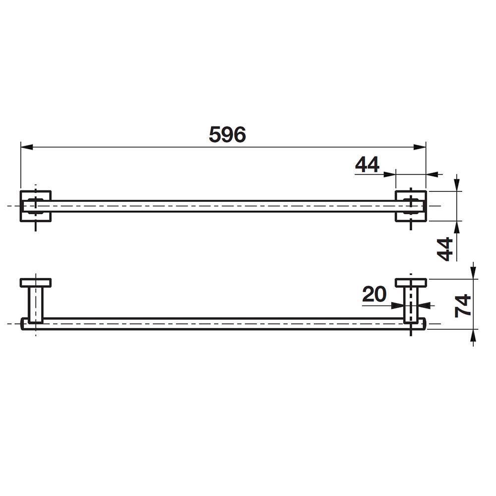ราวแขวนผ้า HAFELE 499.98.151 สีโครม