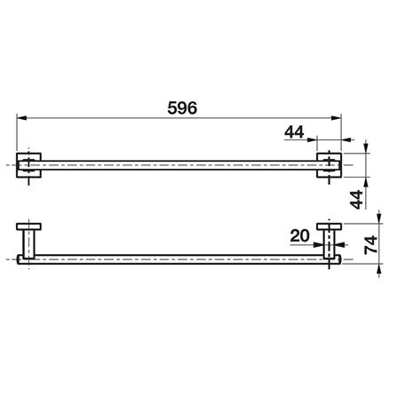 ราวแขวนผ้า HAFELE 499.98.151 สีโครม_2