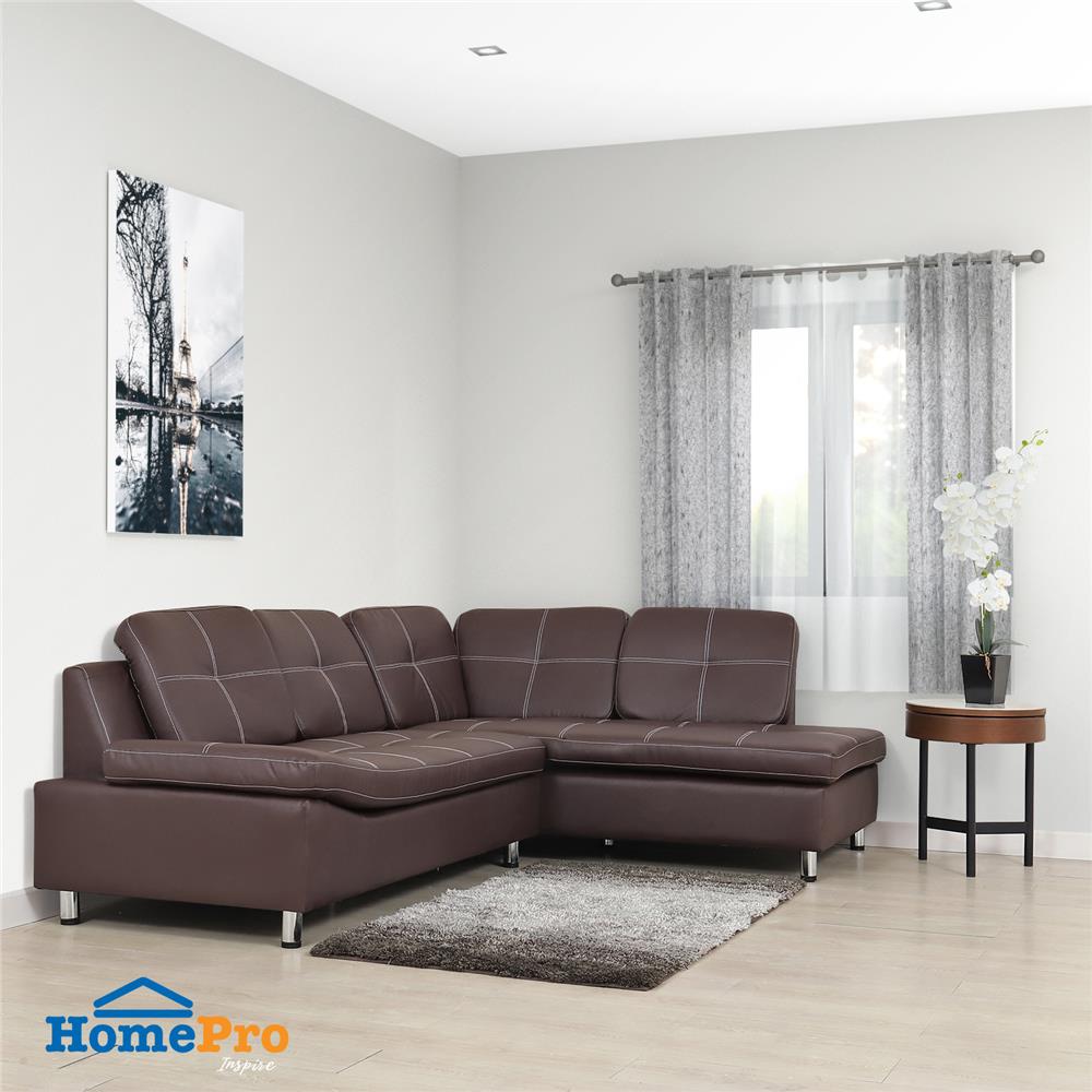 โซฟาเข้ามุมขวา SERA OXFORD สีน้ำตาล