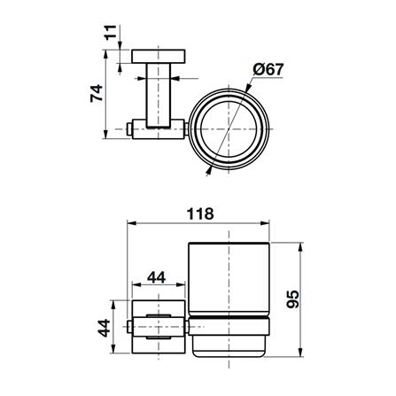 ที่ใส่แปรงพร้อมแก้ว HAFELE 499.98.155_3