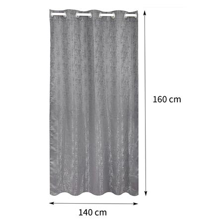 ผ้าม่าน EYELET HOME LIVING STYLE RIGO UV 140X160 ซม. สีเทา_6