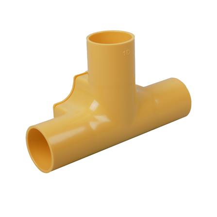 ข้อต่อสามทาง ฝาเปิด PVC ตราช้างNPI 3/4 นิ้ว สีเหลือง