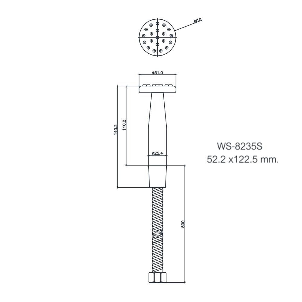 หัวต่อก๊อกน้ำ WS WS-8235S