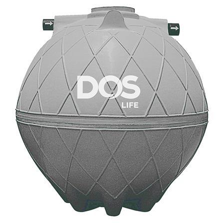 ถังบำบัดน้ำเสีย DOS COMPACT 4000 ลิตร สีเทา