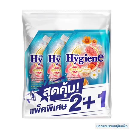 รีฟิลน้ำยาปรับผ้านุ่ม HYGIENE 480 มล. ซันคิสบลูมมิ่ง 2แถม1_0