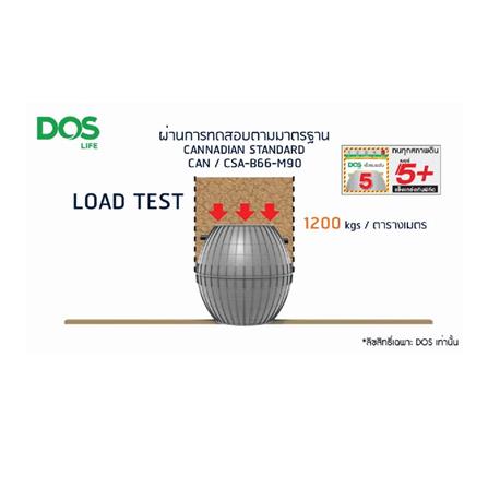 ถังบำบัดน้ำเสีย DOS ULTRA 1000 ลิตร สีเทา_7
