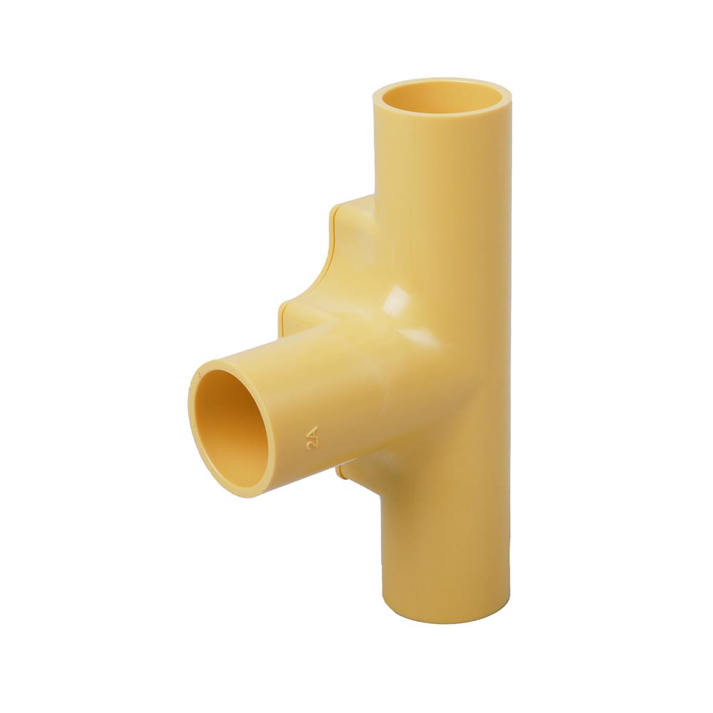 ข้อต่อสามทางฝาเปิด PVC ตราช้างNPI 1/2 นิ้ว สีเหลือง