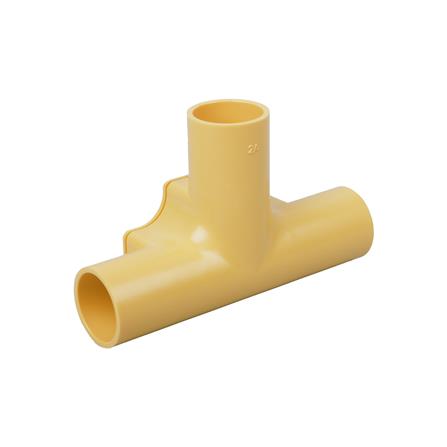 ข้อต่อสามทางฝาเปิด PVC ตราช้างNPI 1/2 นิ้ว สีเหลือง