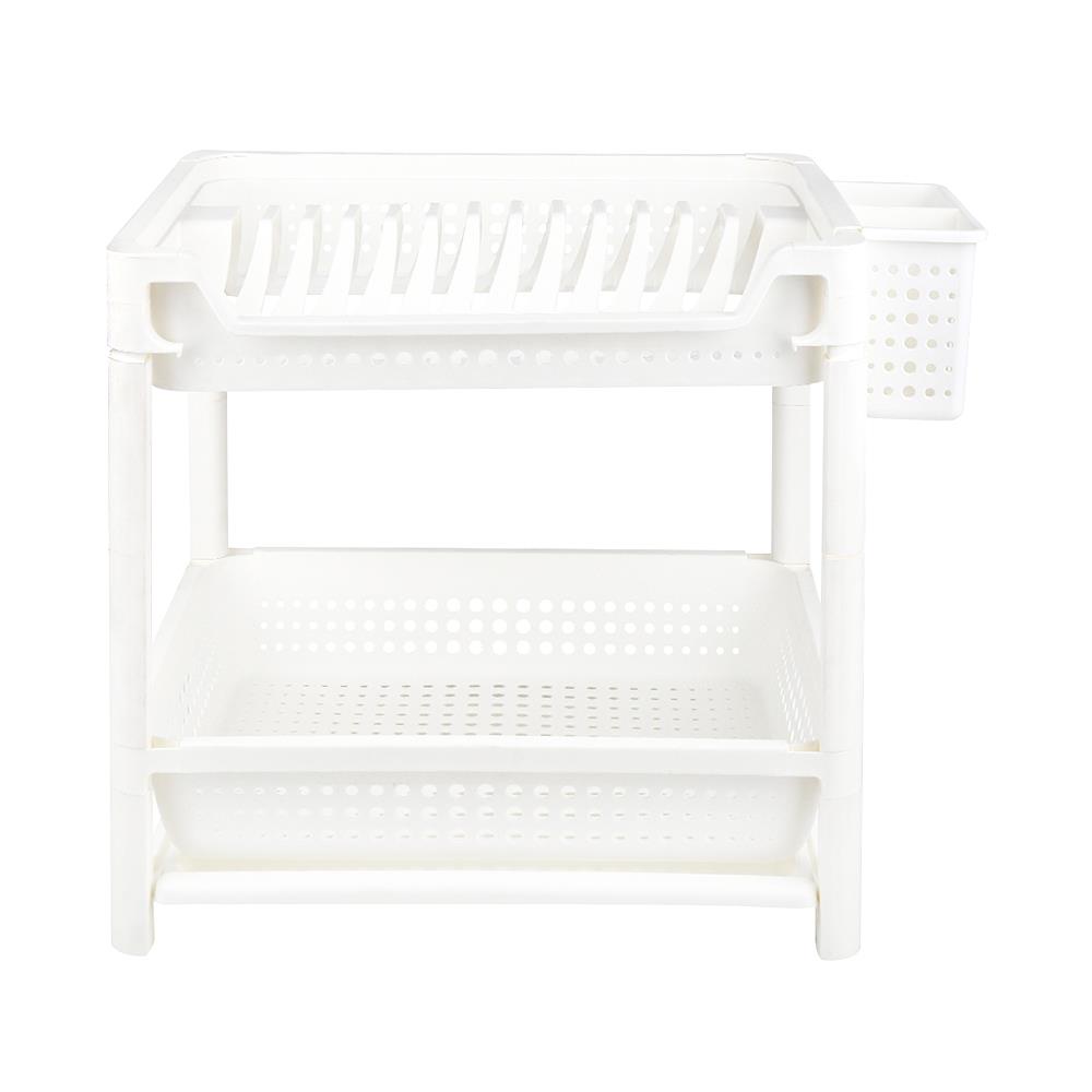 ชั้นคว่ำจานตั้งพื้นพลาสติก 2 ชั้น+ถาดรองน้ำ KECH HH-1796