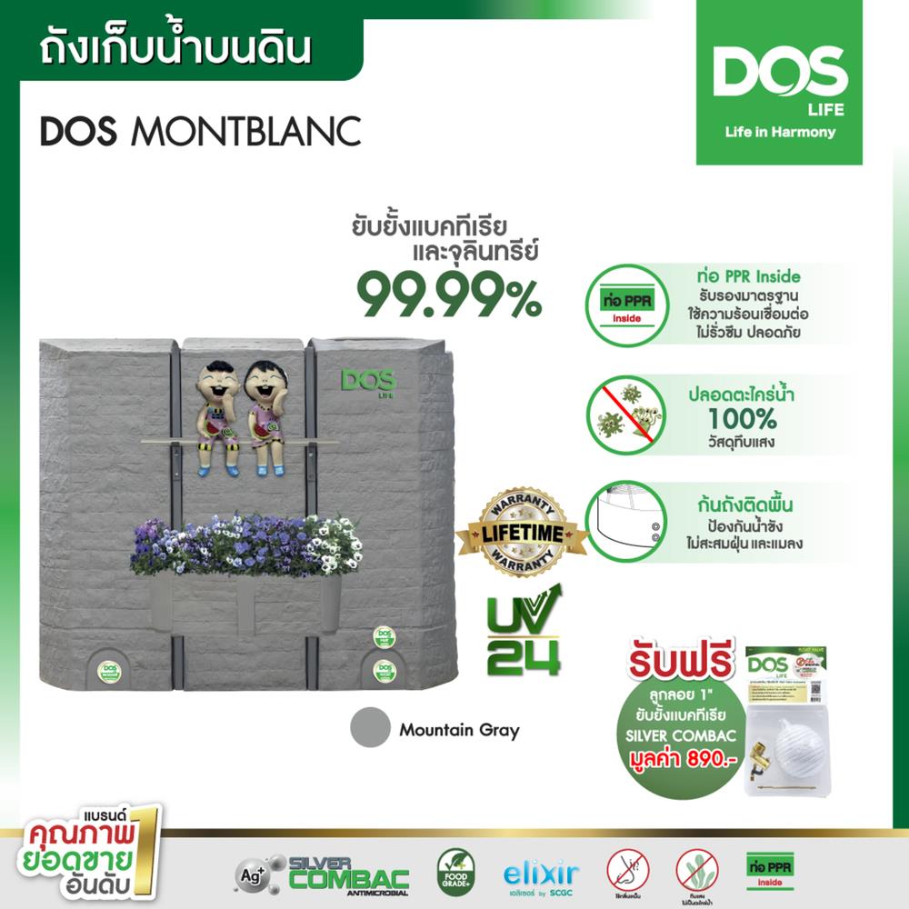ถังเก็บน้ำ DOS MONTBLCANC NANO 900 ลิตร สี MOUNTAIN GREY