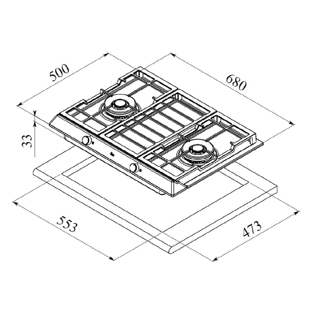 เตาฝังแก๊ส TEKA EX 70.1 2G AI AL DR CI 70 ซม.