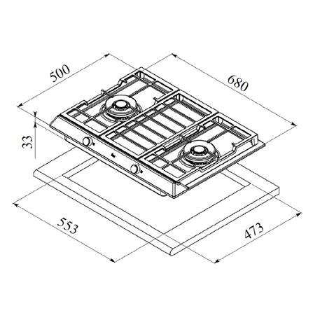 เตาฝังแก๊ส TEKA EX 70.1 2G AI AL DR CI 70 ซม._1