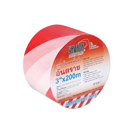 เทปกั้นเขต YAMADA 3 นิ้ว x 200 ม. สีขาว/แดง_2