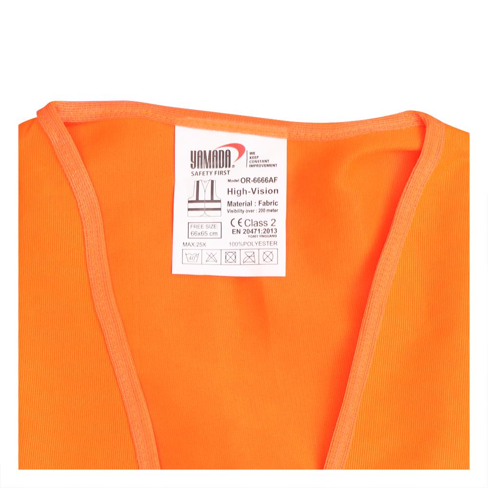 เสื้อจราจรผ้าแฟบริค YAMADA 6666AF สีส้ม