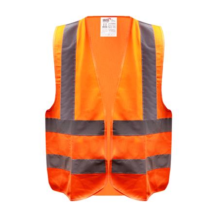 เสื้อจราจรผ้าแฟบริค YAMADA 6666AF สีส้ม_0