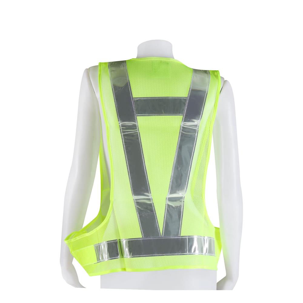 เสื้อจราจรสะท้อนแสงทรงวี YAMADA 5559V สีเขียว