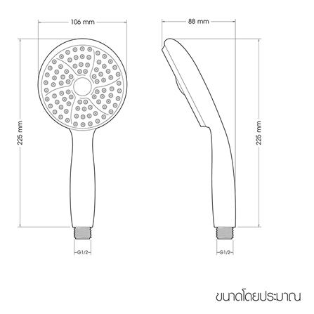 ฝักบัวสายอ่อน WSP WSP-129C สีโครม_2