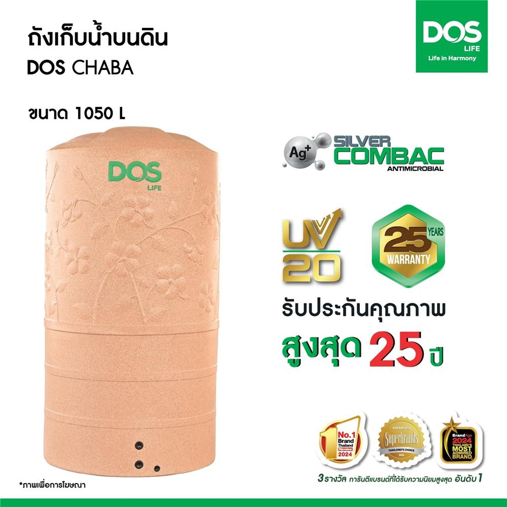 ถังเก็บน้ำ DOS CHABA NANO 1050 ลิตร สี PINK GOLD