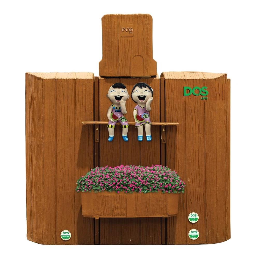 ถังเก็บน้ำ DOS TIMBERA WATER PAC 900 ลิตร+ปั๊มน้ำ GRUNDFOS CMB5-37PM1 สี LITE OAK