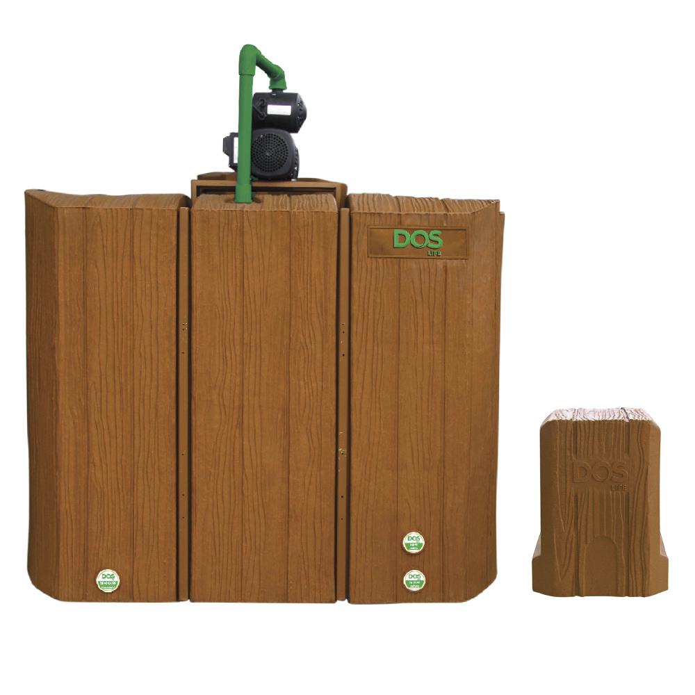 ถังเก็บน้ำ DOS TIMBERA WATER PAC 900 ลิตร+ปั๊มน้ำ GRUNDFOS CMB3-37PM1 สี LITE OAK