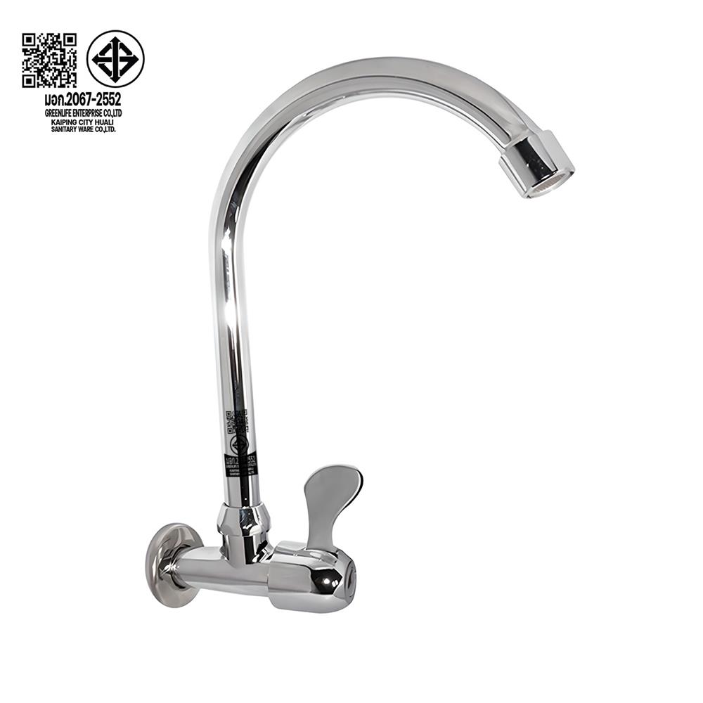 ก๊อกซิงค์เดี่ยวติดผนัง FENIX GL-1303 สีโครม