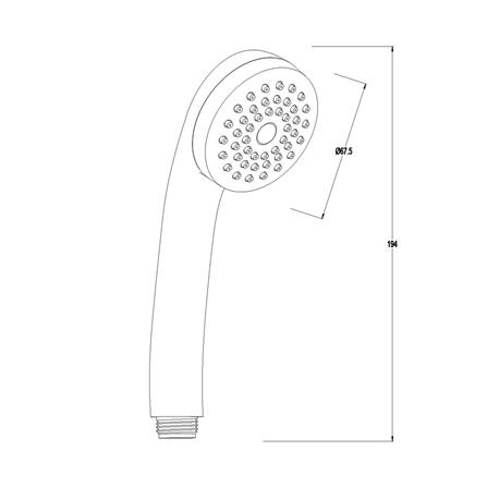 ชุดฝักบัวสายอ่อน 1 ระดับ DONMARK  สีดำ/โครม_2