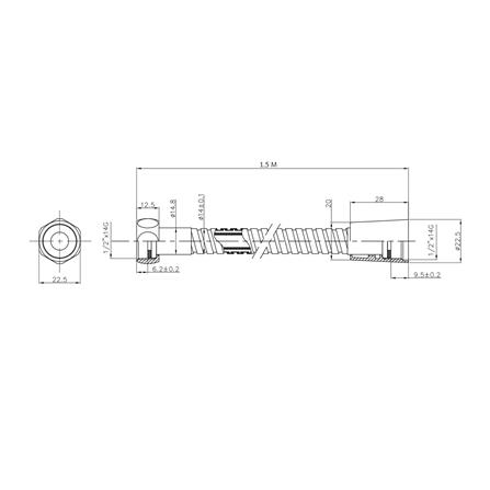 สายน้ำดีสเตนเลสน้ำอุ่น-น้ำเย็น DONMARK DM150 60นิ้ว_1