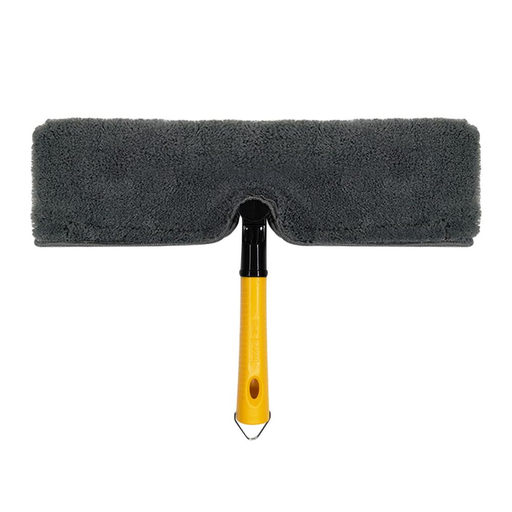 อะไหล่ผ้าม็อบดันฝุ่นไมโครไฟเบอร์พร้อมด้าม 2 หน้า SMILE ARM 16 นิ้ว สีดำ
