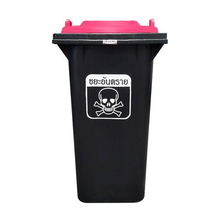 ถังขยะ 120 ลิตร MODERN สีดำฝามาตรฐานสีแดง_0