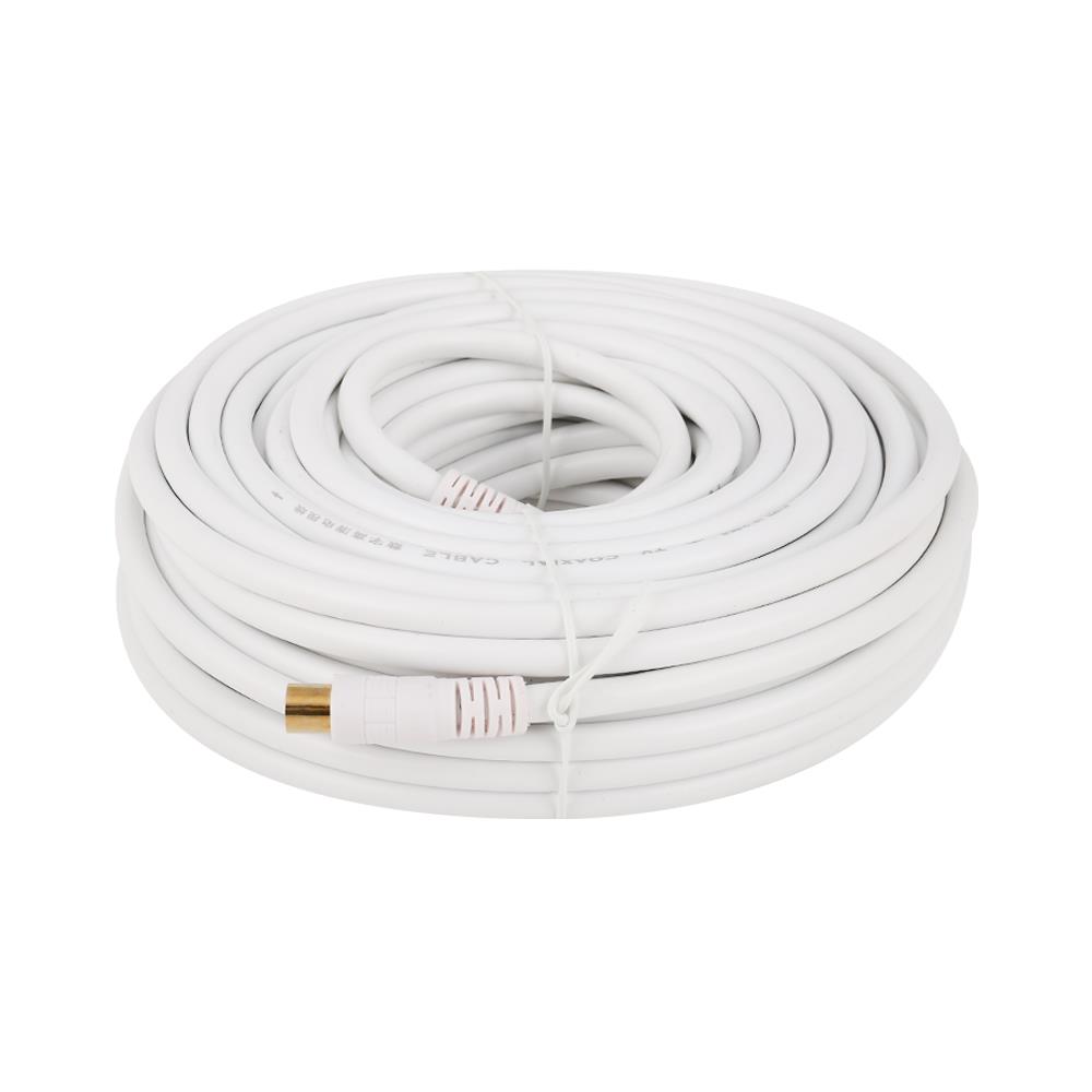 สายสัญญาณTV พร้อมแจ็ค MOVADA 20 เมตร สีขาว