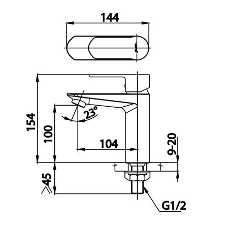 ก๊อกอ่างล้างหน้าเดี่ยว COTTO CT1176A_2