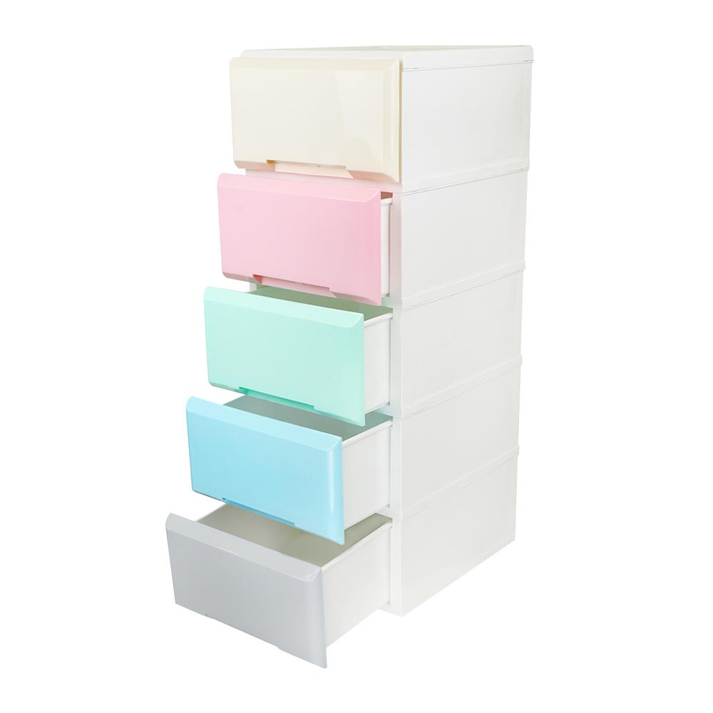 ตู้ลิ้นชัก 5 ชั้นทึบ STACKO GARDEN 40x50x113 ซม. สี PASTEL