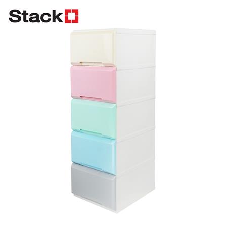 ตู้ลิ้นชัก 5 ชั้นทึบ STACKO GARDEN 40x50x113 ซม. สี PASTEL_0