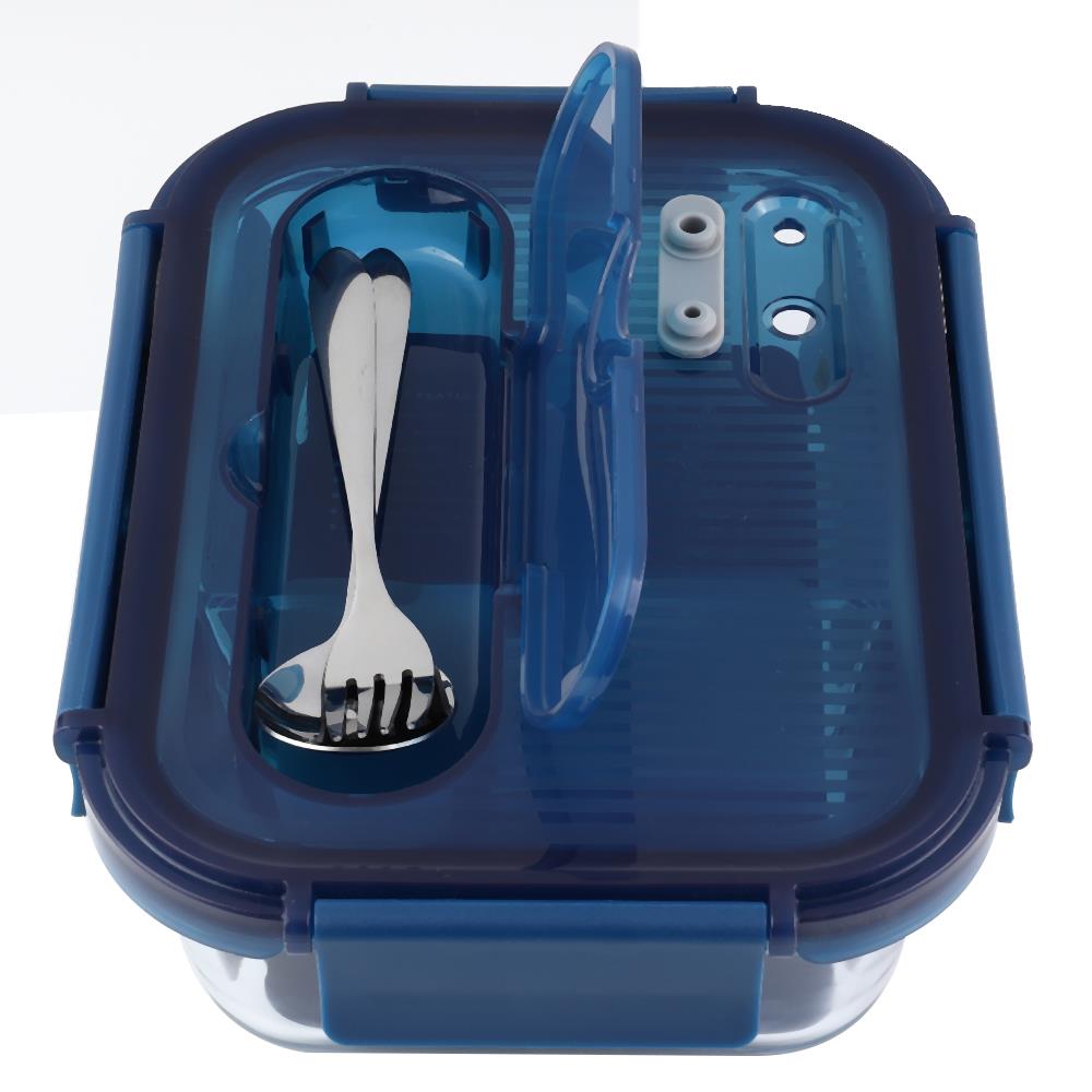 กล่องอาหารแก้วแบ่งช่อง 0.98 ลิตร SUPER LOCK