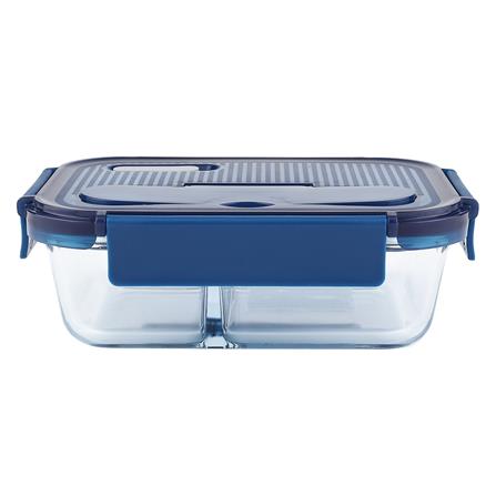 กล่องอาหารแก้วแบ่งช่อง 0.98 ลิตร SUPER LOCK_0