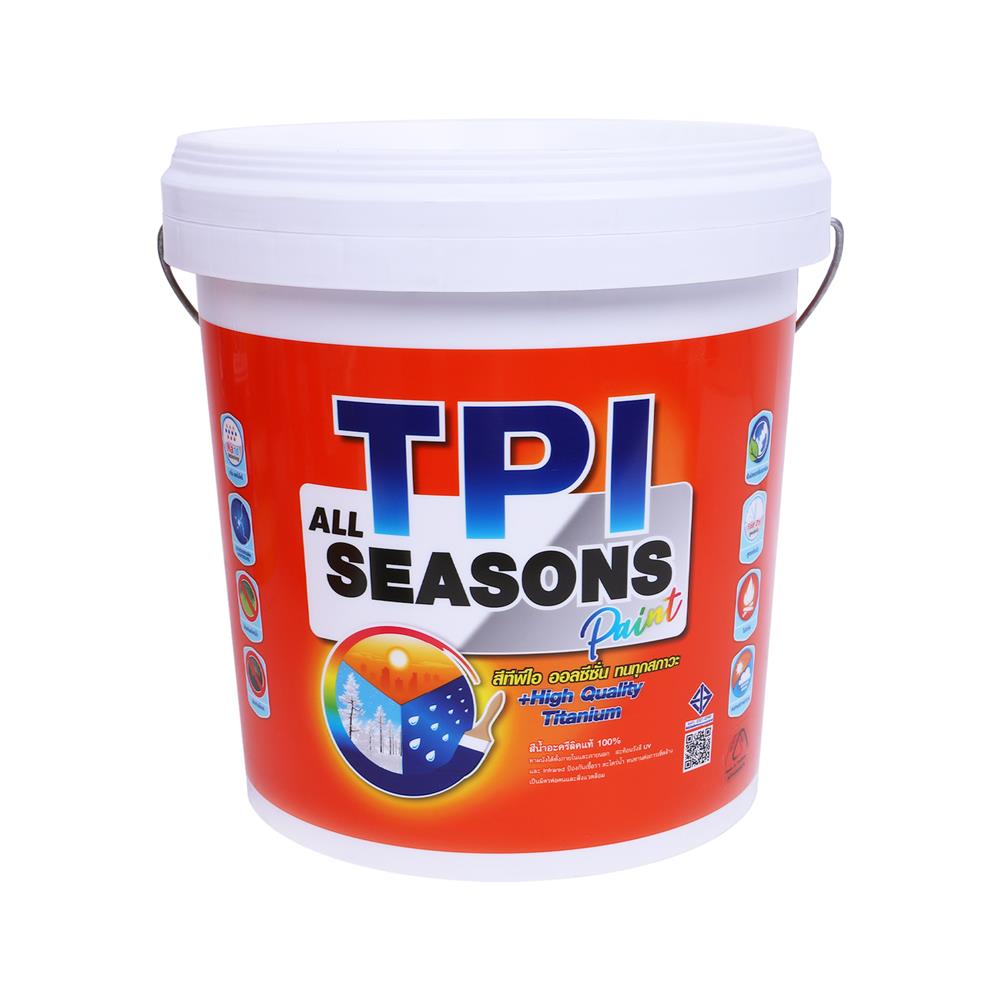 สีน้ำทาภายนอก ชนิดกึ่งเงา TPI ALL SEASON สีขาวงาช้าง 2.5 แกลลอน