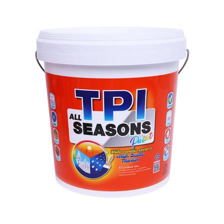 สีน้ำทาภายนอก ชนิดกึ่งเงา TPI ALL SEASON สีขาวงาช้าง 2.5 แกลลอน_0