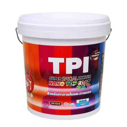สีน้ำทาภายนอกและภายใน ชนิดกึ่งเงา TPI NANO SUPER SPECIAL ARMOUR BASE B สีขาว 2.5 แกลลอน_0